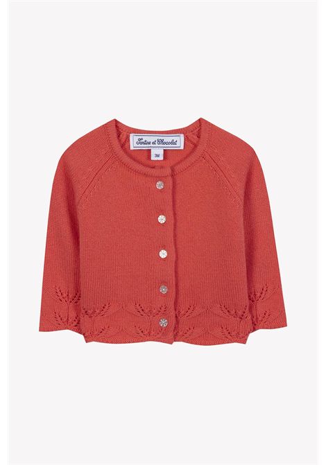Cardigan con ricamo TARTINE ET CHOCOLAT | CB1810135 PRALINE